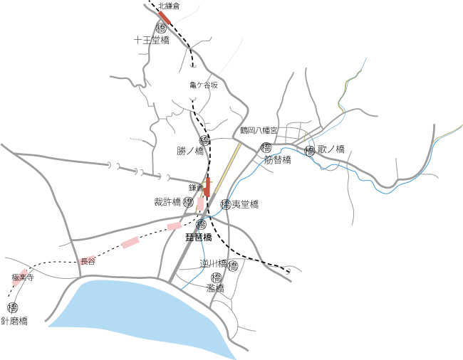 鎌倉十橋マップ